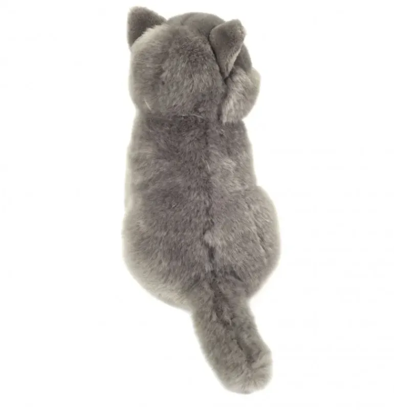 Peluche chat chartreux assis - 20 cm