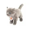 Peluche chat chartreux debout - 20 cm