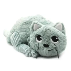 Peluche chat Miaou maman et son bébé vert menthe