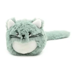 Peluche chat Miaou maman et son bébé vert menthe