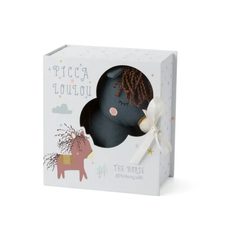 Peluche Cheval dans boîte cadeau