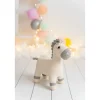 Peluche cheval en crochet MINI blanc cassé