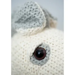 Peluche cheval en crochet MINI blanc cassé