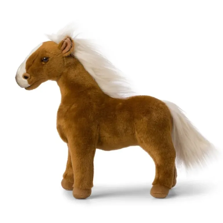 Peluche Cheval sauvage marron - 29 cm