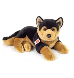 Peluche chien berger allemand couché - 45 cm