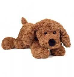 Peluche chien marron souple - 28 cm