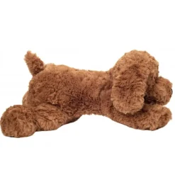 Peluche chien marron souple - 28 cm