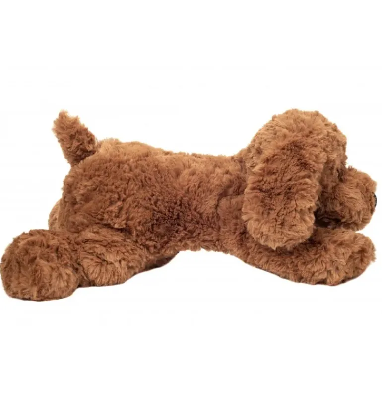 Peluche chien marron souple - 28 cm