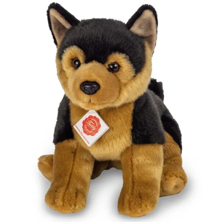 Peluche chiot berger allemand assis - 30 cm