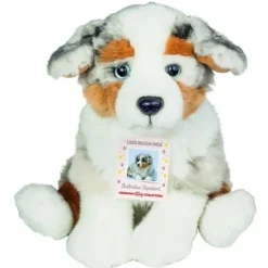 Peluche chiot berger australien assis - 22 cm