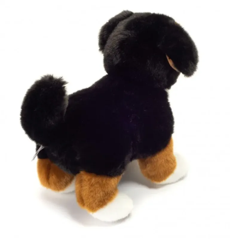 Peluche chiot Bouvier Bernois debout - 23 cm