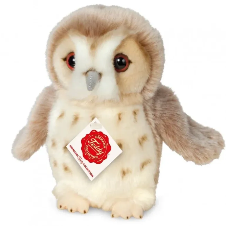 Peluche chouette beige - 20 cm