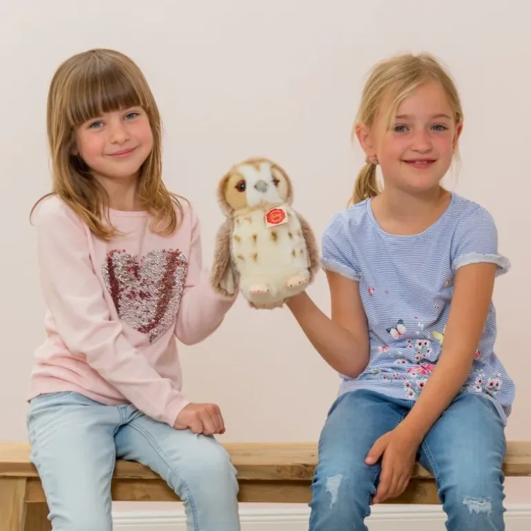 Peluche chouette beige - 20 cm