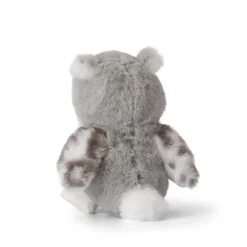 Peluche chouette duveteuse grise WWW -15 cm