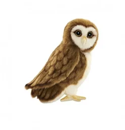 Peluche chouette effraie avec tête articulée - 24 cm