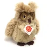 Peluche chouette gris-marron - 17 cm