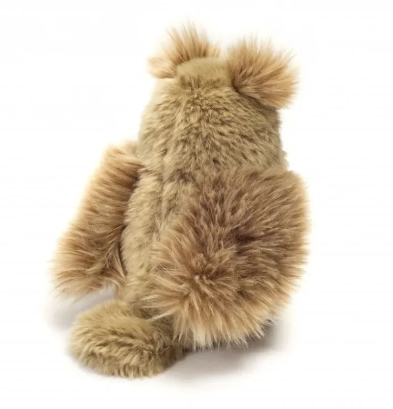 Peluche chouette gris-marron - 17 cm
