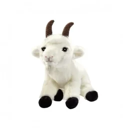 Peluche chèvre blanche - 26 cm