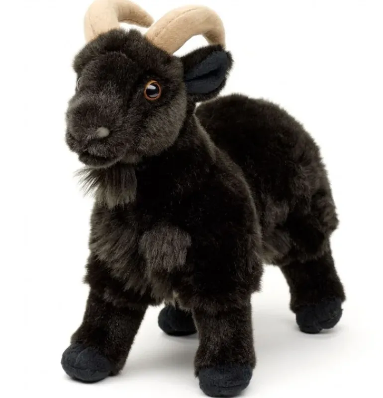Peluche chèvre de montagne noire - 29 cm