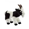 Peluche chèvre noire et blanche - 26 cm