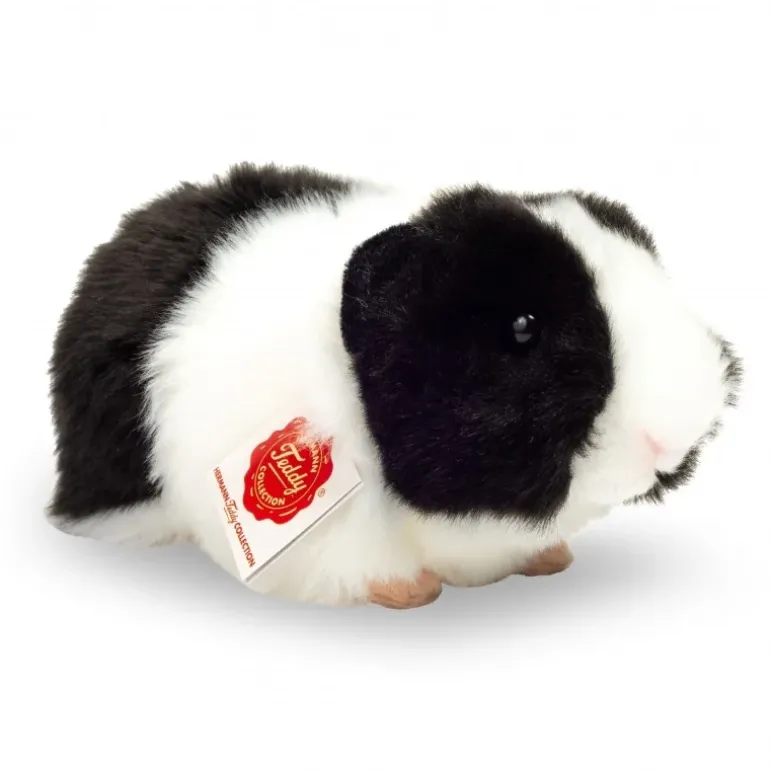 Peluche cochon d'Inde noir et blanc - 20 cm