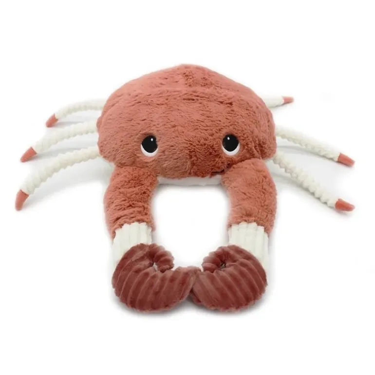 Peluche crabe maman et son bébé Cassecou terracotta