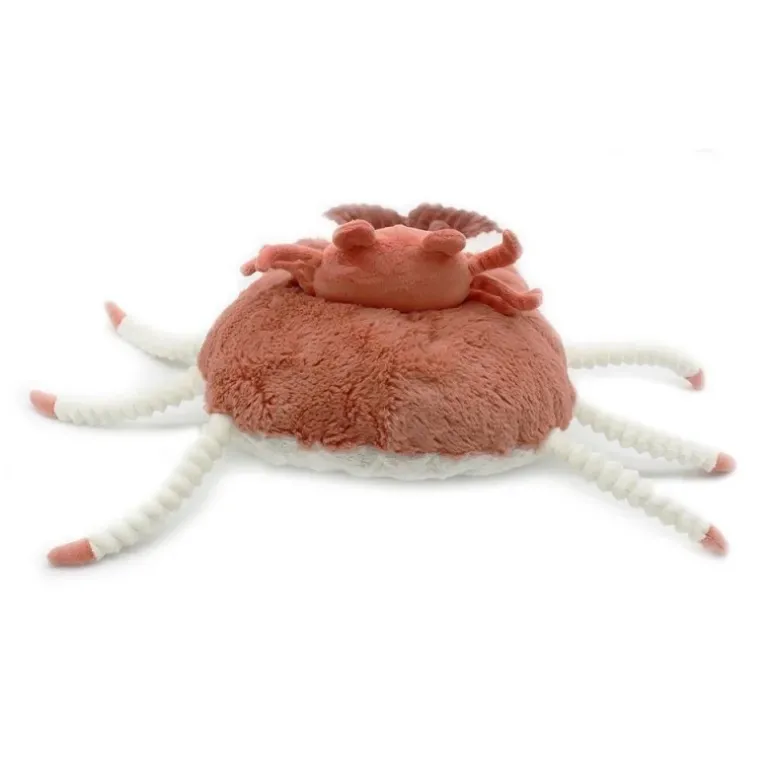 Peluche crabe maman et son bébé Cassecou terracotta