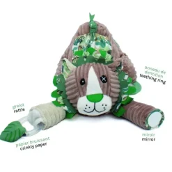 Peluche d'activité bébé Jélékros le lion