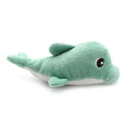 Peluche dauphin Tofou maman et son bébé menthe