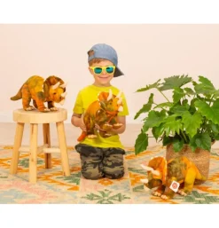 Peluche dinosaure tricératops - 42 cm