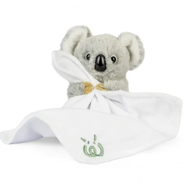 Peluche doudou bébé koala avec mouchoir
