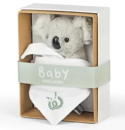 Peluche doudou bébé koala avec mouchoir