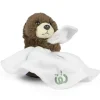 Peluche doudou bébé loutre avec mouchoir