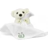 Peluche doudou bébé ours polaire avec mouchoir