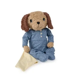 Peluche doudou chien Ticki bleu