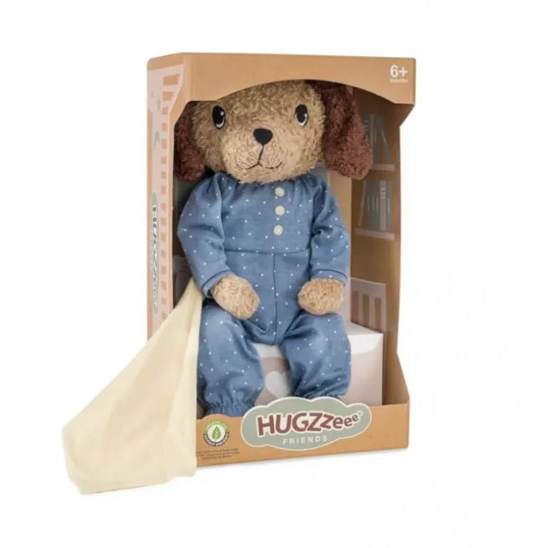 Peluche doudou chien Ticki bleu