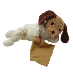 Peluche doudou chien Ticki crème
