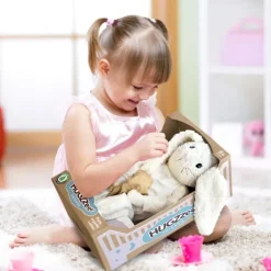 Peluche doudou lapin Hoopsi crème