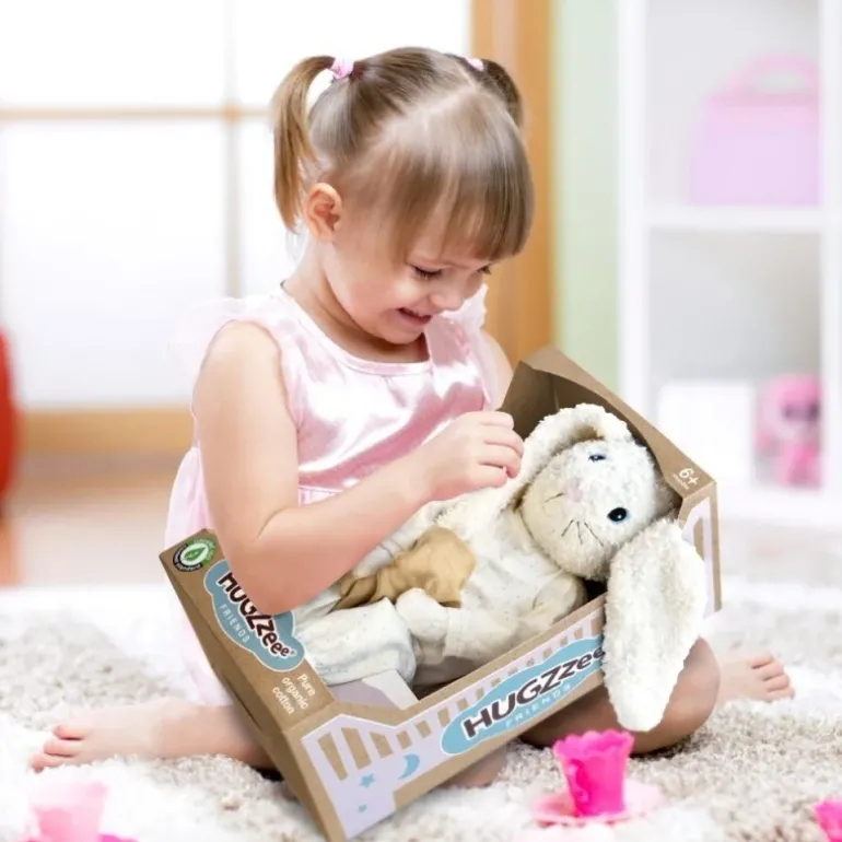 Peluche doudou lapin Hoopsi crème