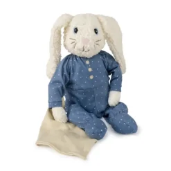 Peluche doudou lapin Hoopsi bleu