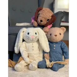 Peluche doudou lapin Hoopsi bleu