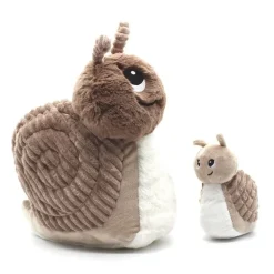 Peluche escargot Speedou maman et son bébé brun