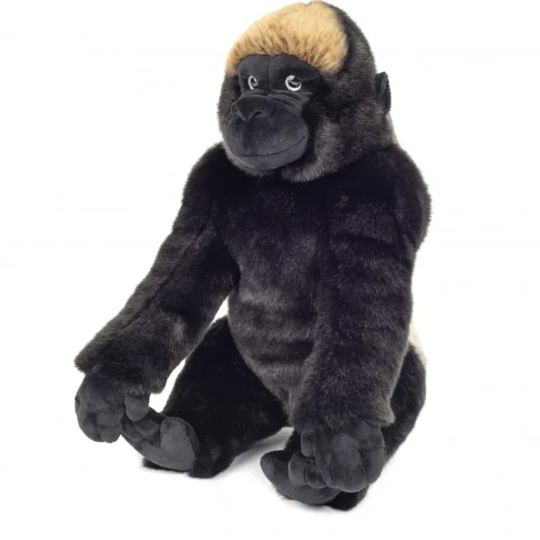 Peluche gorille de montagne assis - 35 cm