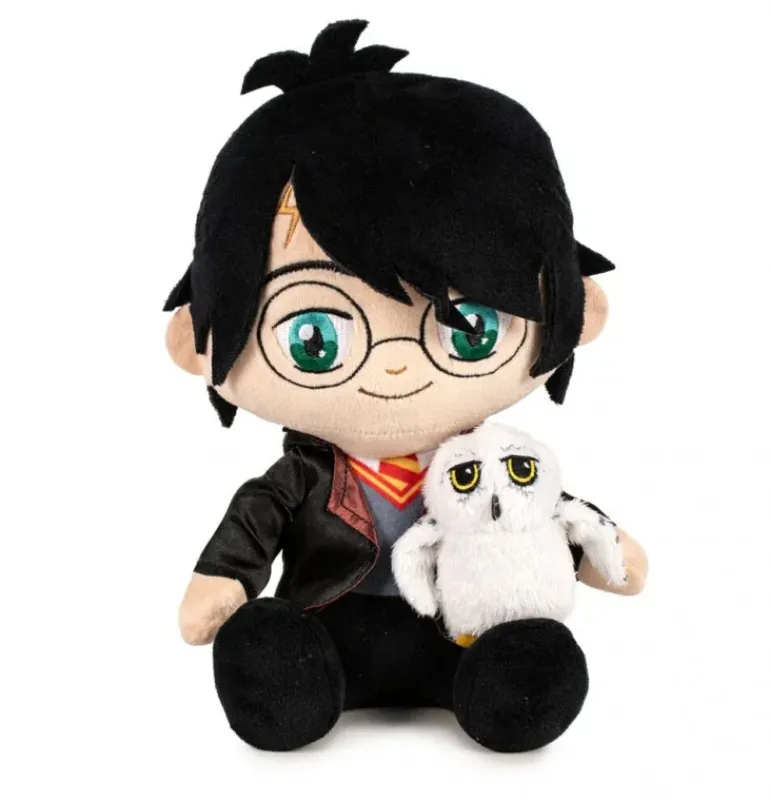 Peluche Harry Potter et Hedwig - 29 cm