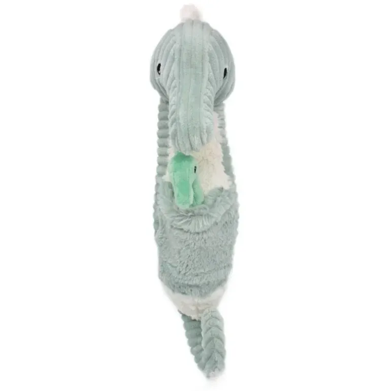 Peluche hippocampe Papadou papa/bébé menthe