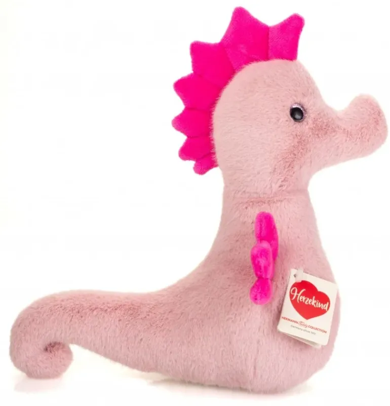 Peluche hippocampe rose Alba - 23 cm