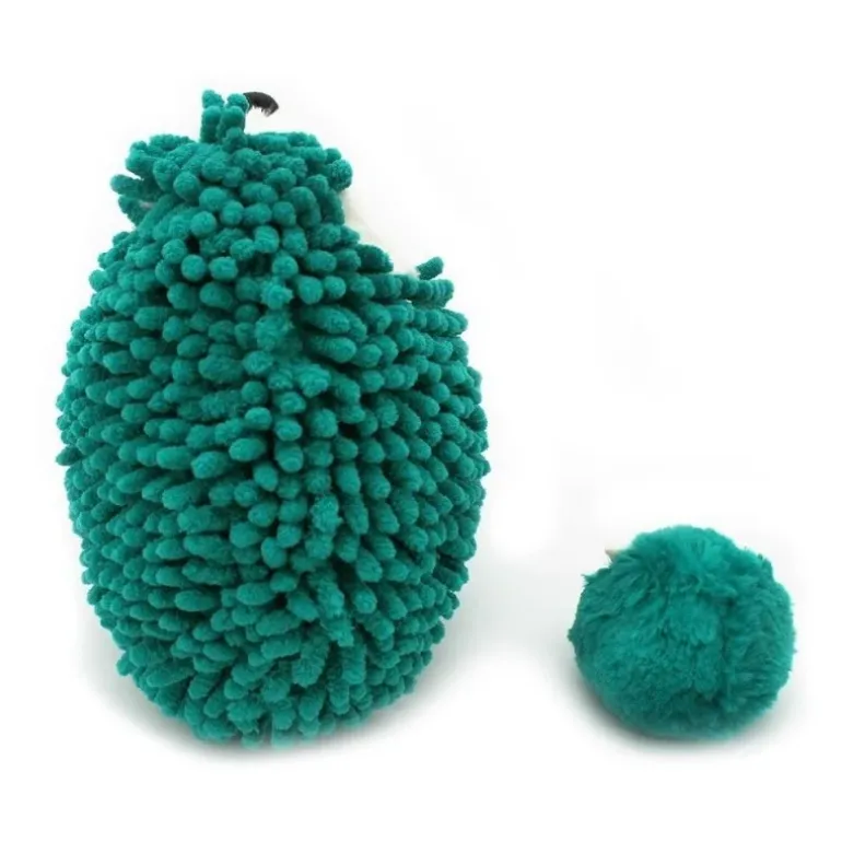 Peluche hérisson maman et son bébé Piktou vert