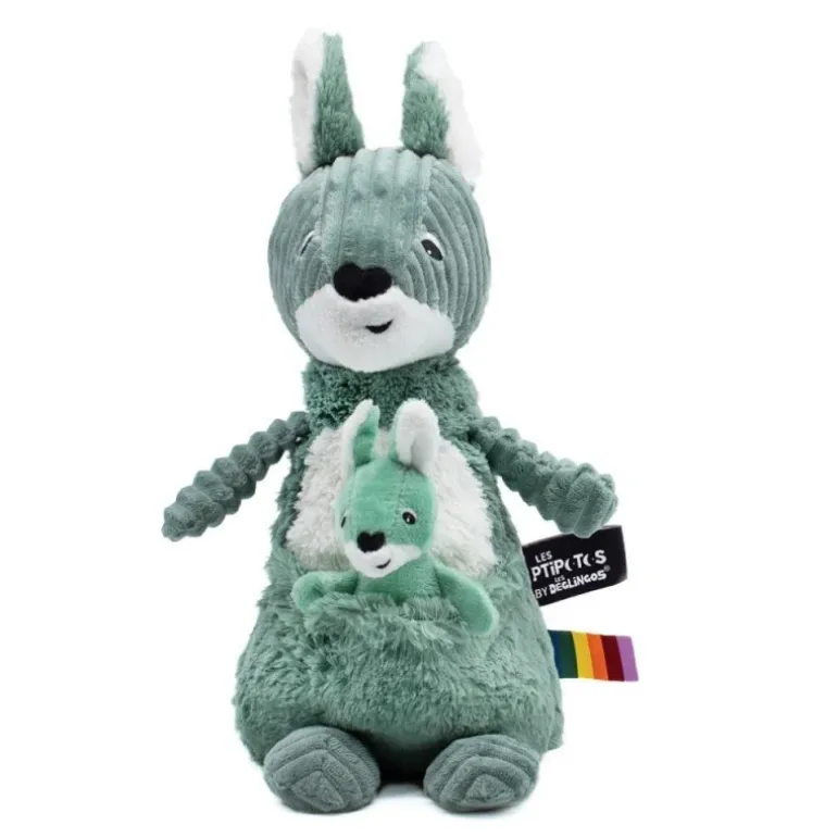 Peluche kangourou Allezou vert