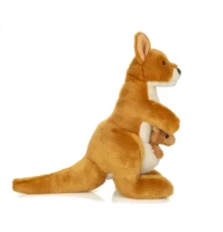 Peluche kangourou avec bébé - 30 cm