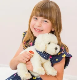 Peluche labradoodle assis - 28 cm